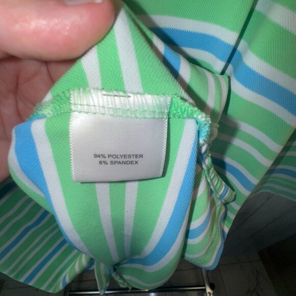 Peter Millar Men Sz XL Summer Comfort Short Sleeve Golf Polo Shirt Blue Striped - Picture 4 of 9